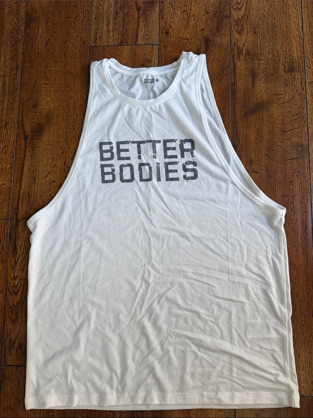 BETTER BODIES White Logo Muscle Tank